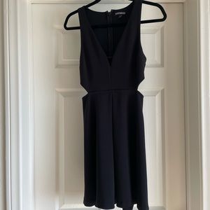 Express Cut-Out Black Dress, Size 6